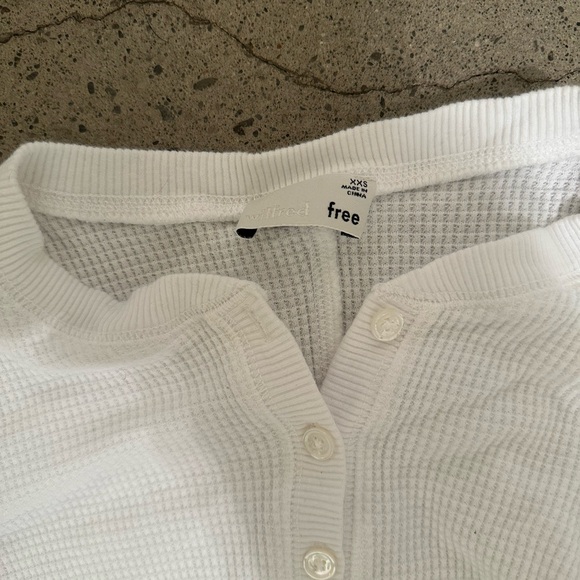 Wilfred Free Long Sleeved Henley Dress in White - Picture 2 of 3